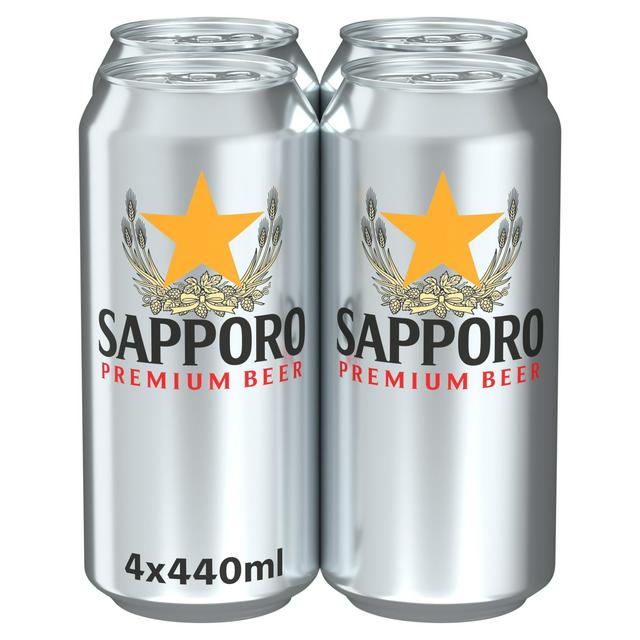 Sapporo 4 x 440ml Premium Multipack Beer Cans
