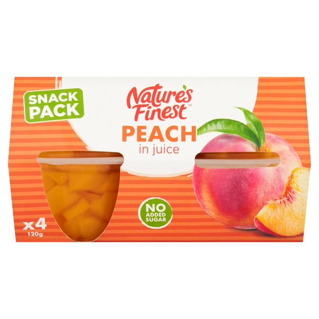 Nature's Finest Peach in Juice 4x120g