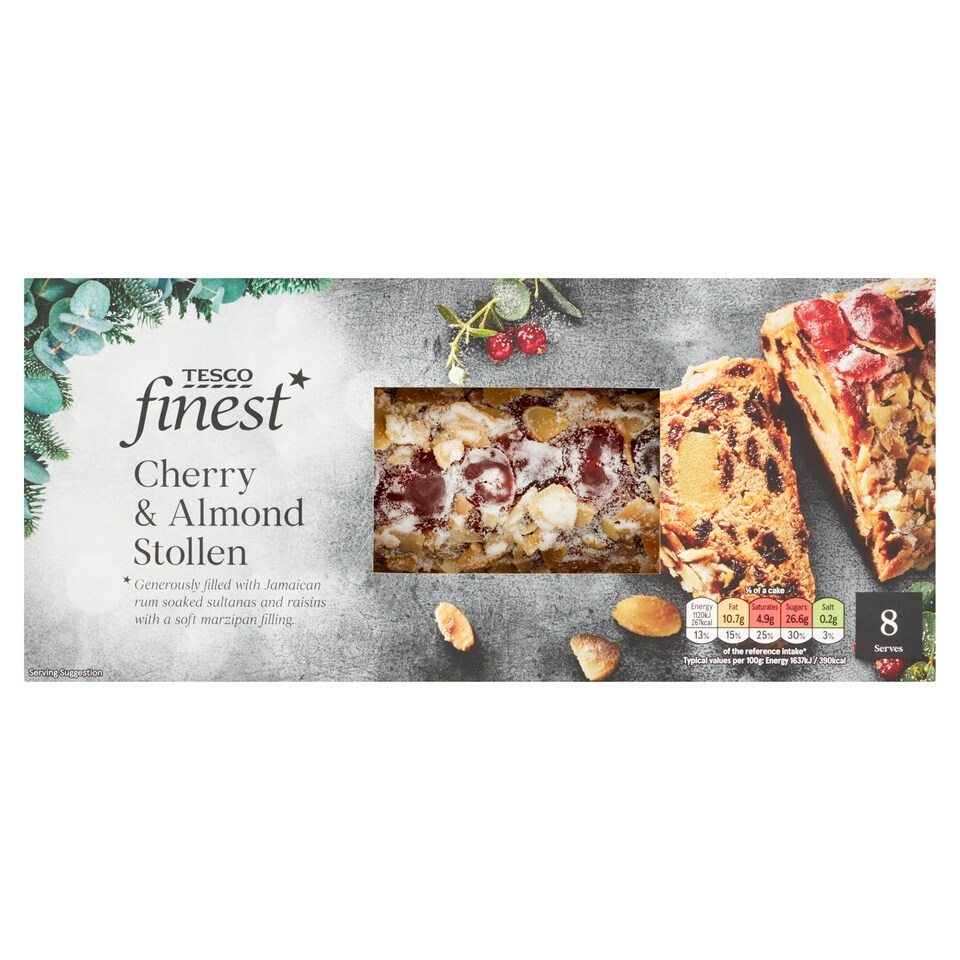 Tesco Finest Cherry & Almond Stollen 8 Serves