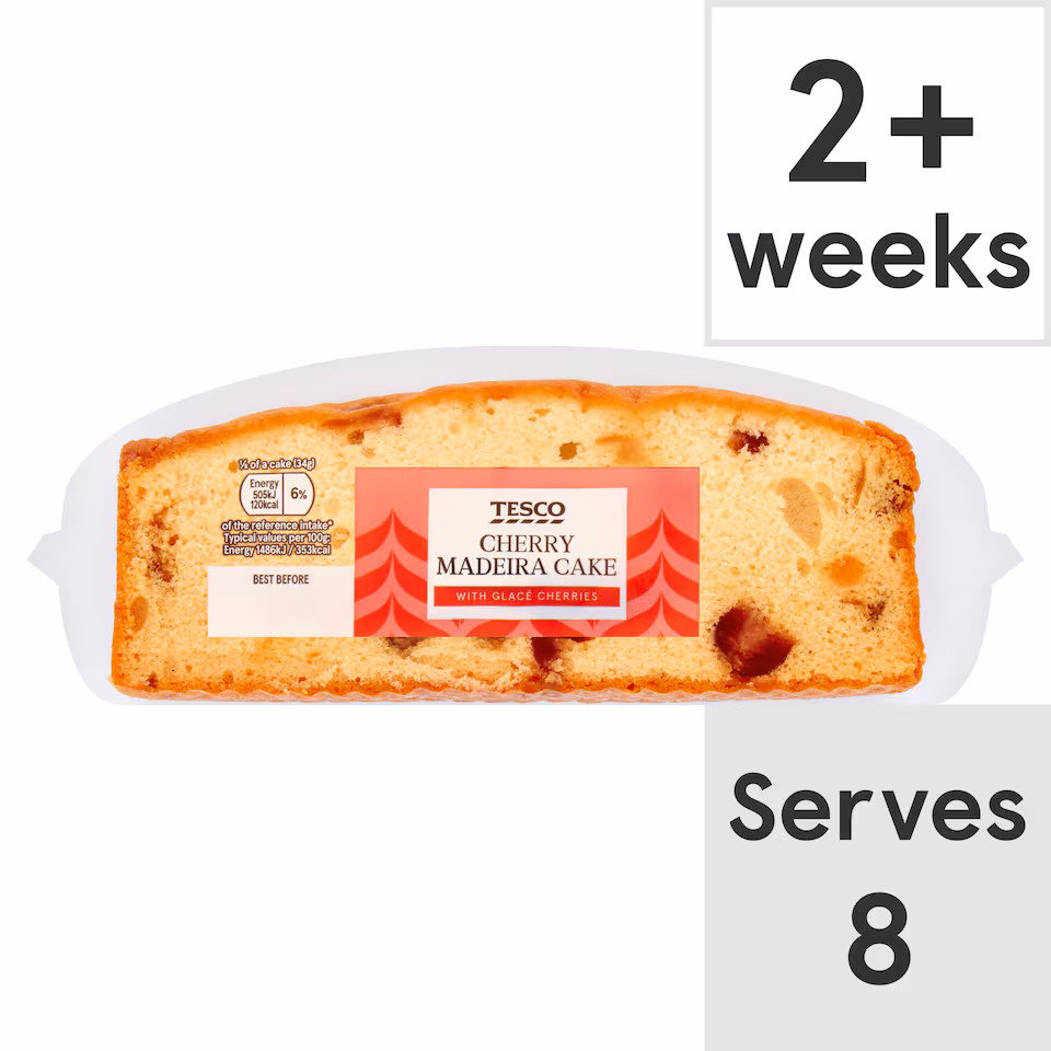 Tesco Cherry Madeira Cake with Glace Cherries