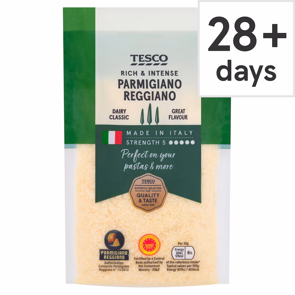 Tesco Grated Parmigiano Reggiano 100G