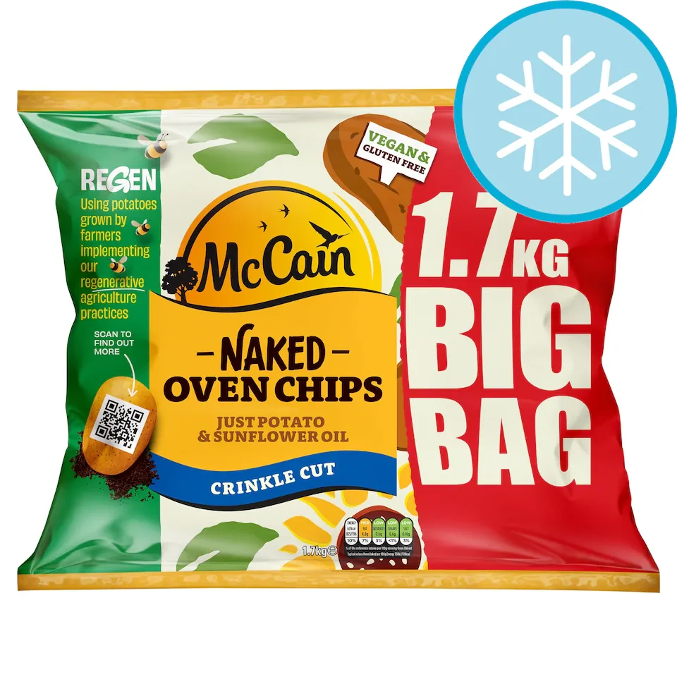 MCCAIN NAKED OVEN CHIPS CRINKLE CUT 1.7KG