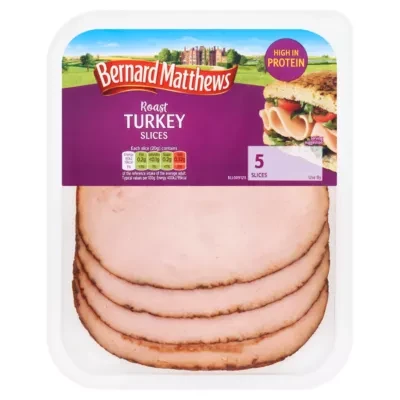 Bernard Matthews Sliced Turkey – Ready-to-Eat Tender Turkey Slices for Sandwiches and Meals