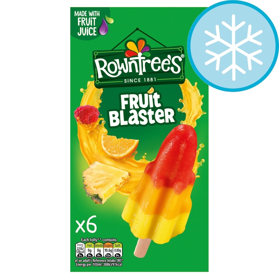 Rowntree's Fruit Blaster Ice Lollies 6X58ml