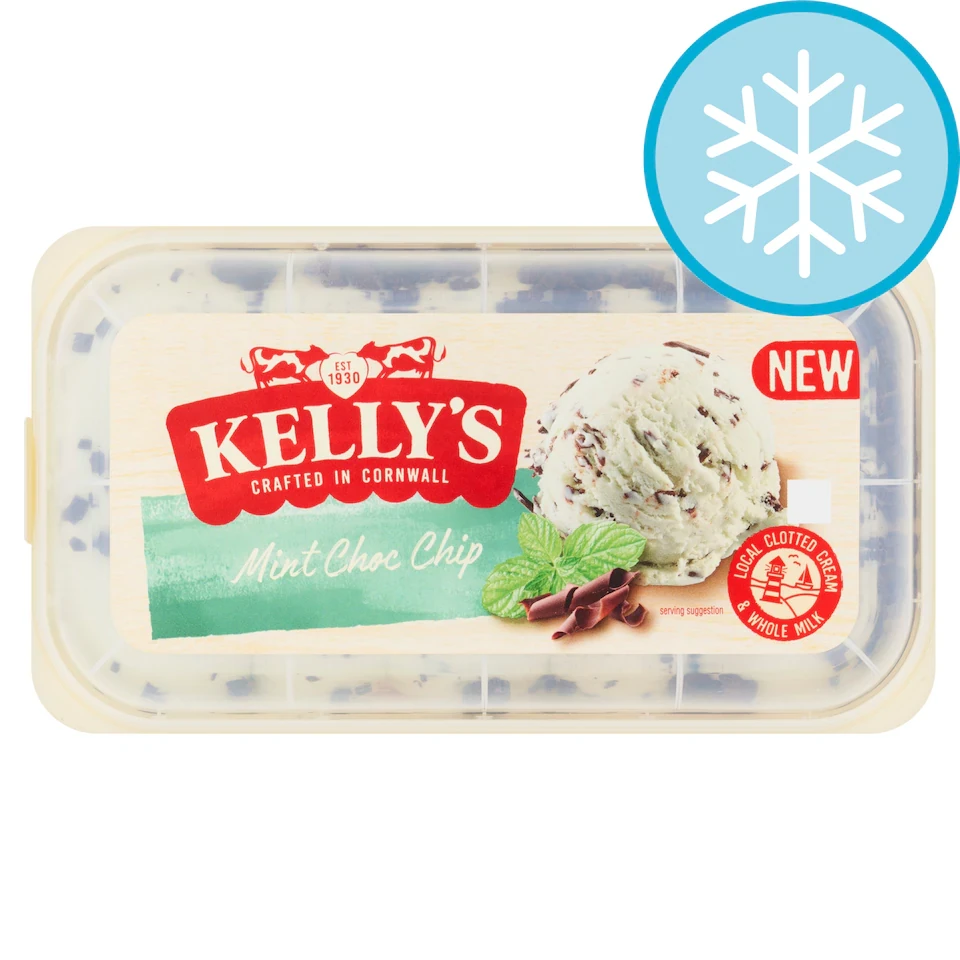 Kelly's Mint Choc Chip Cornish Ice Cream 950ml