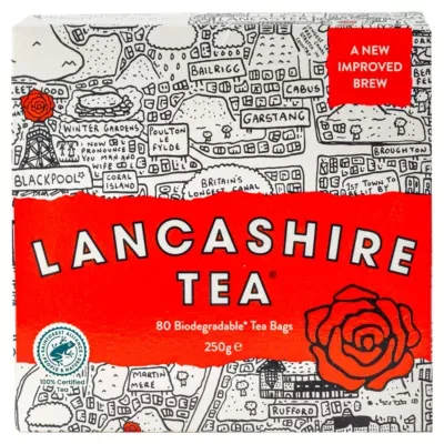 Lancashire Tea 80 Biodegradable Tea Bags 250g