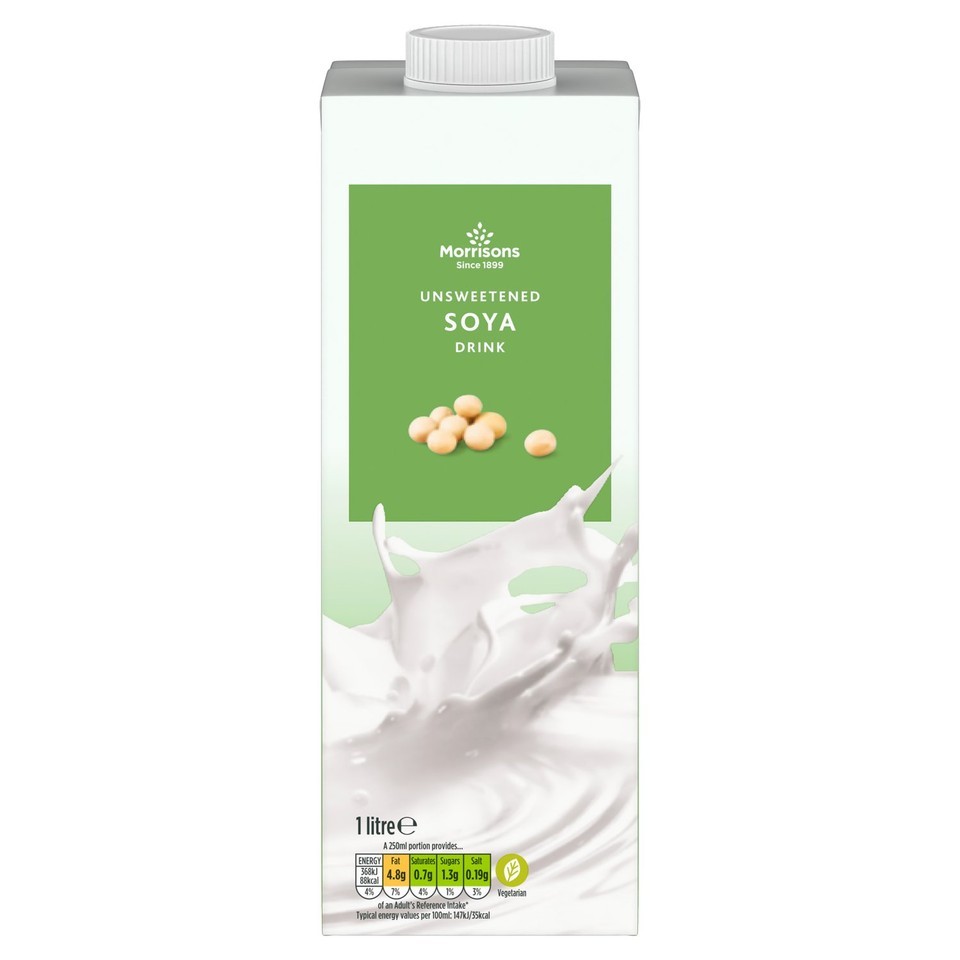 Morrisons Long Life Unsweetened Soya Drink 1l
