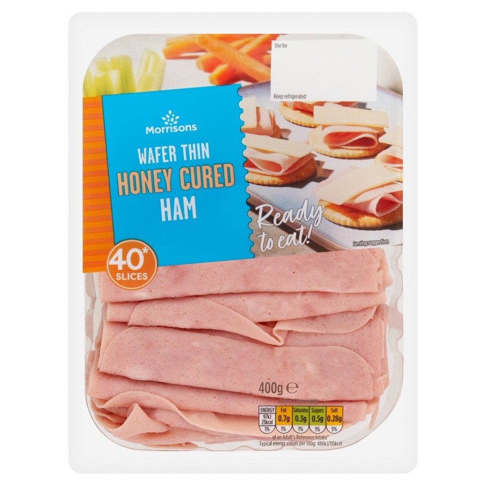 Morrisons Wafer Thin Honey Cured Ham   400g
