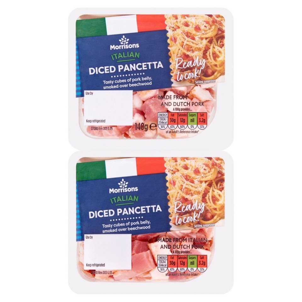 Morrisons Diced Italian Pancetta 140g