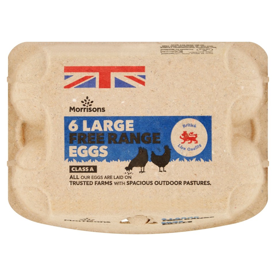 Morrisons Large Free Range Eggs   6 Pack