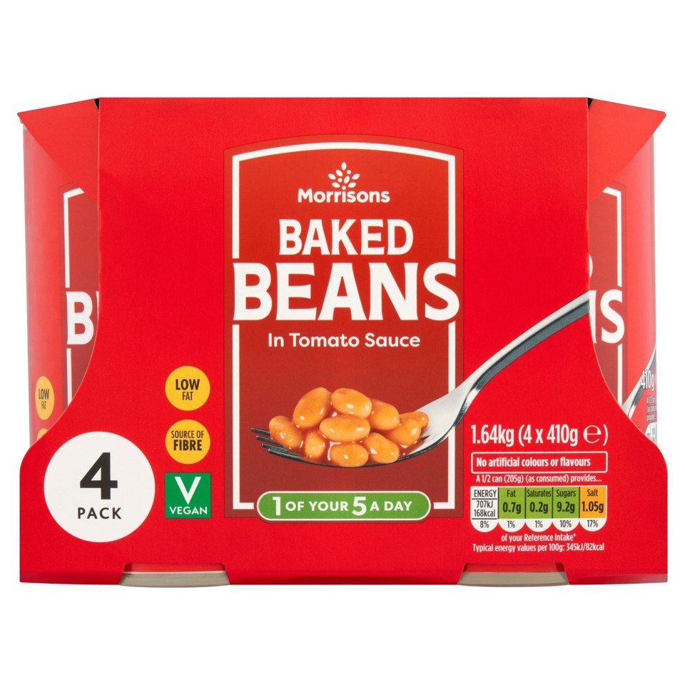 Morrisons Baked Beans 4x410g 410g