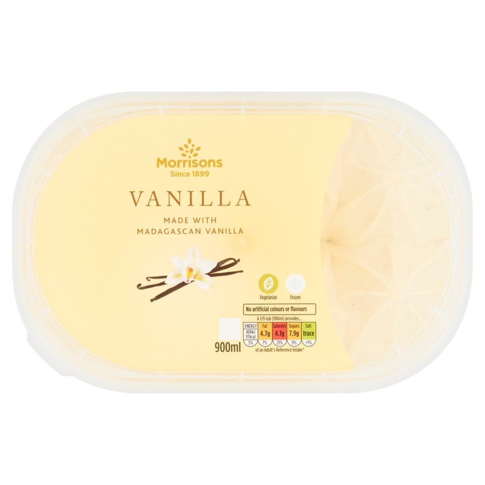 Morrisons Vanilla Ice Cream 900ml