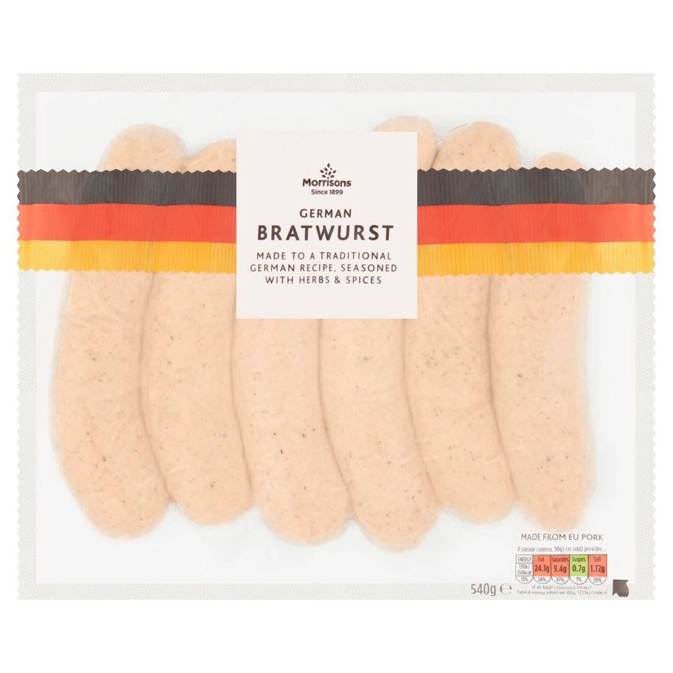 Morrisons German Bratwurst 540g