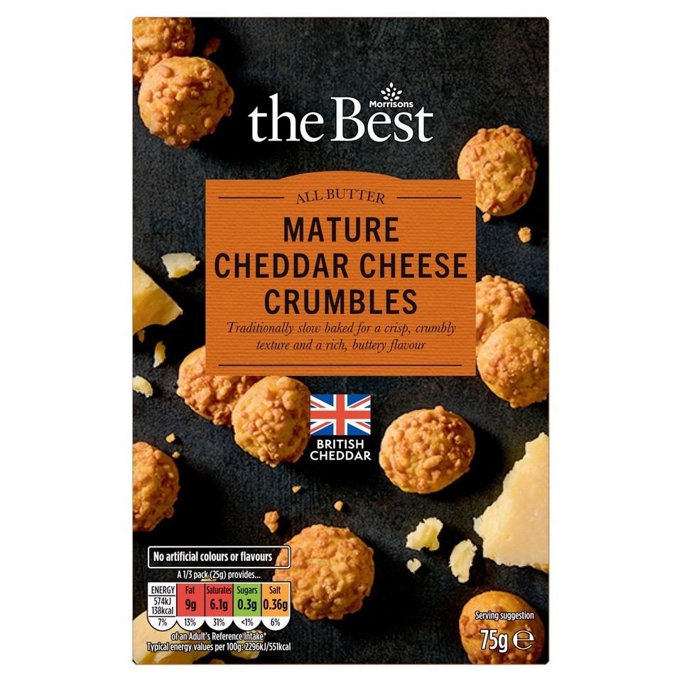 Morrisons The Best All Butter Mature Cheddar Cheese Crumbles   75g
