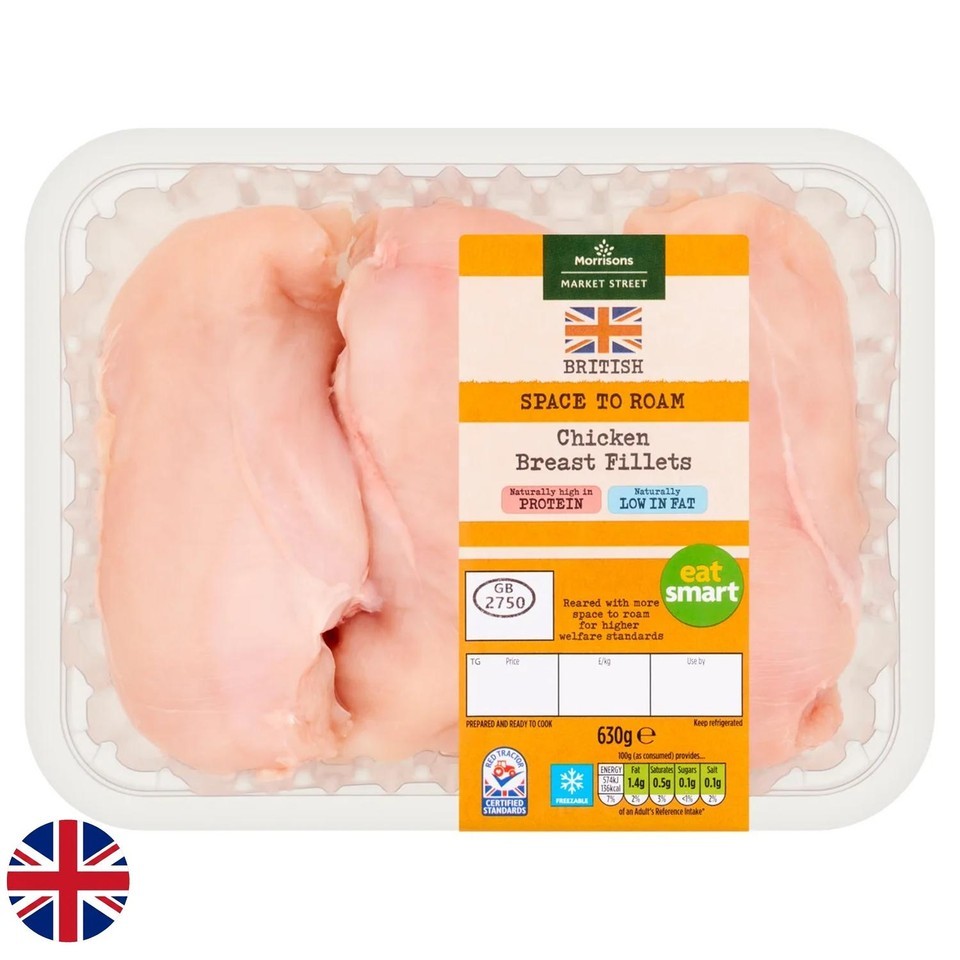 Morrisons British Chicken Breast Fillets 630g