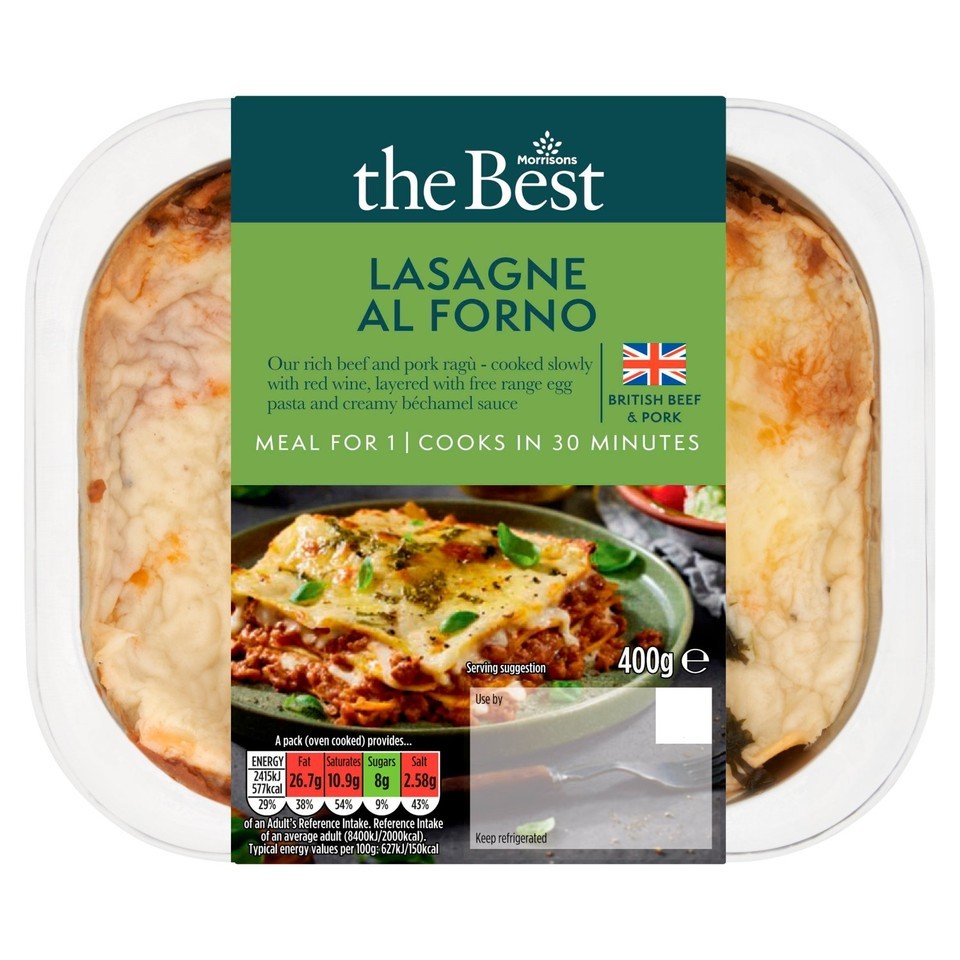 Morrisons The Best  Lasagne Al Forno 400g