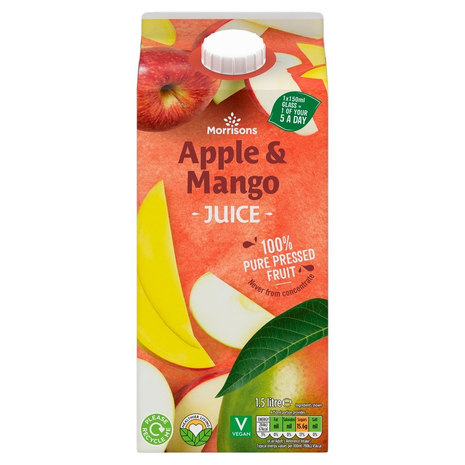 Morrisons 100% Fruit Apple & Mango Juice 1.5l