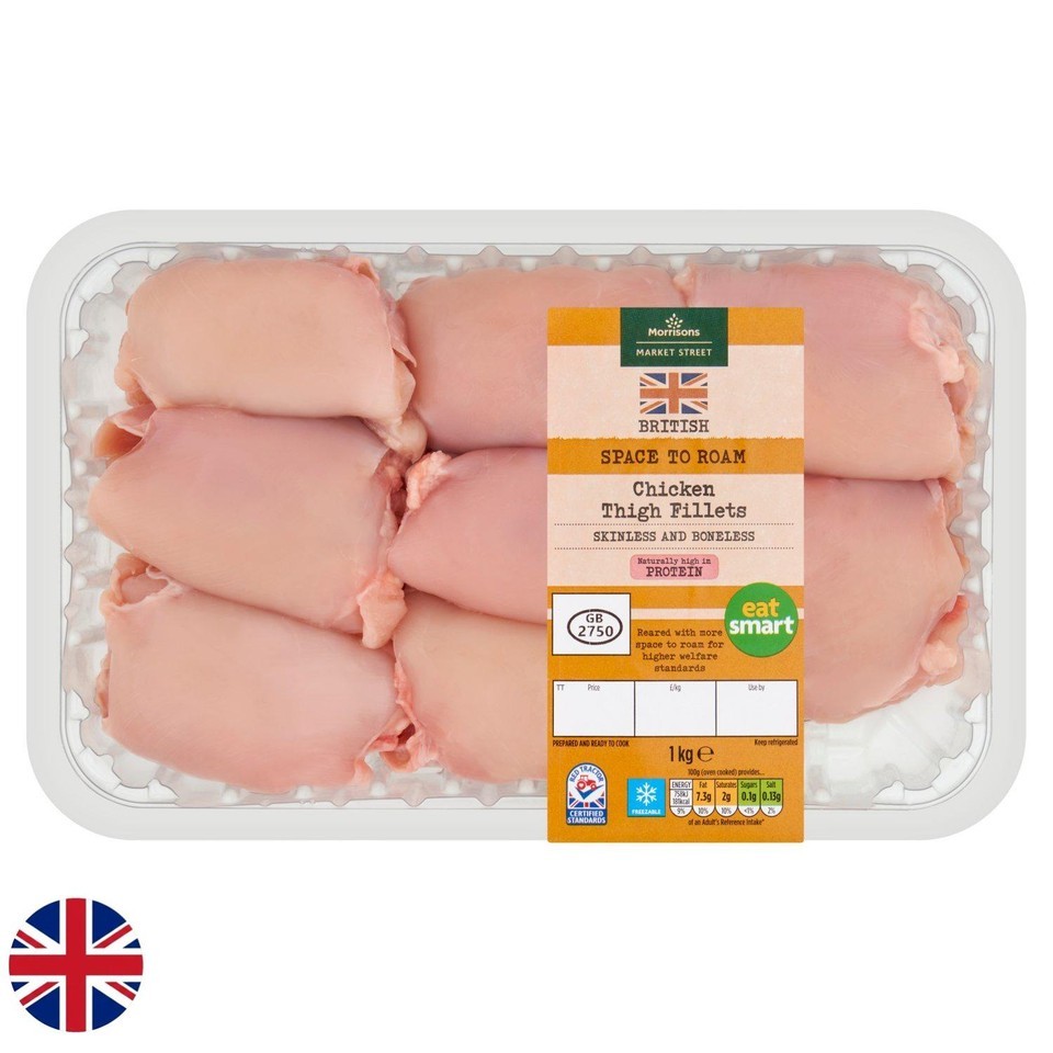 Morrisons British Boneless Chicken Thigh Fillets 1kg