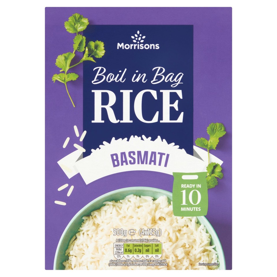Morrisons Basmati Boil In The Bag Rice 500g