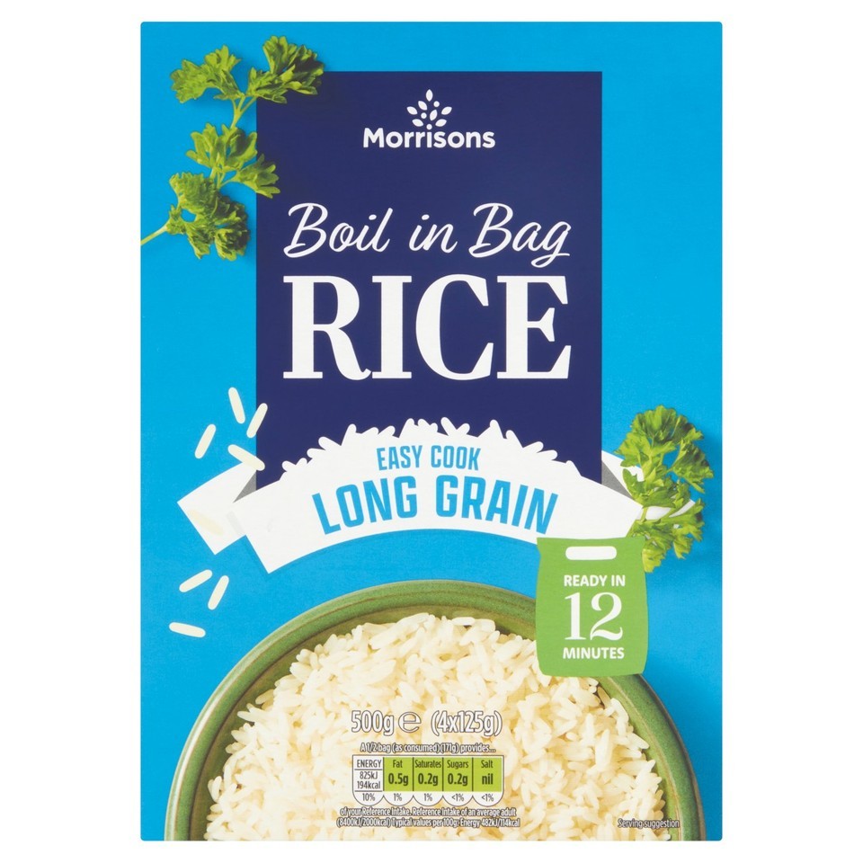 Morrisons Long Grain Boil In The Bag Rice 500g