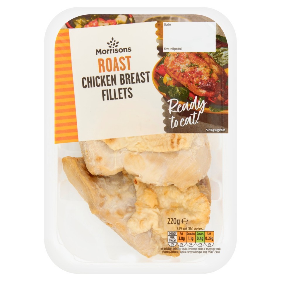 Morrisons Ready To Eat Roast Chicken Breast Fillets 220g