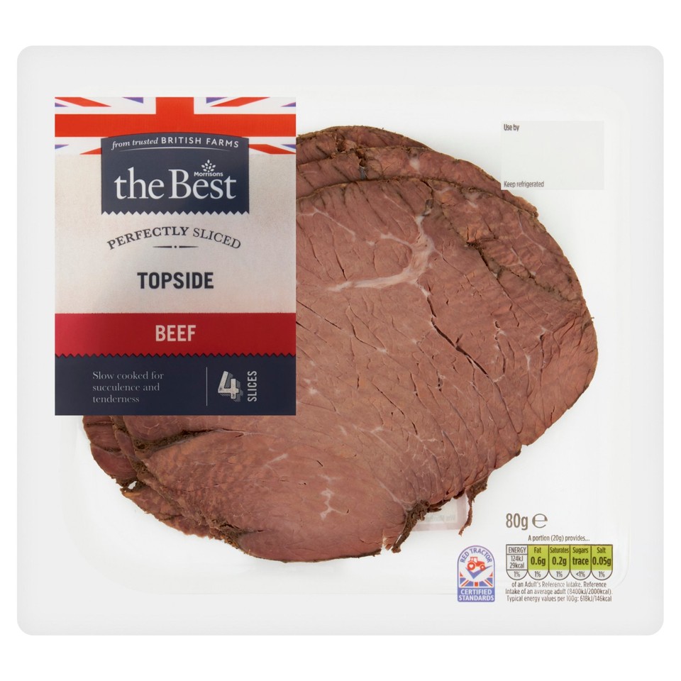 Morrisons The Best Topside Of Beef Slices 80g