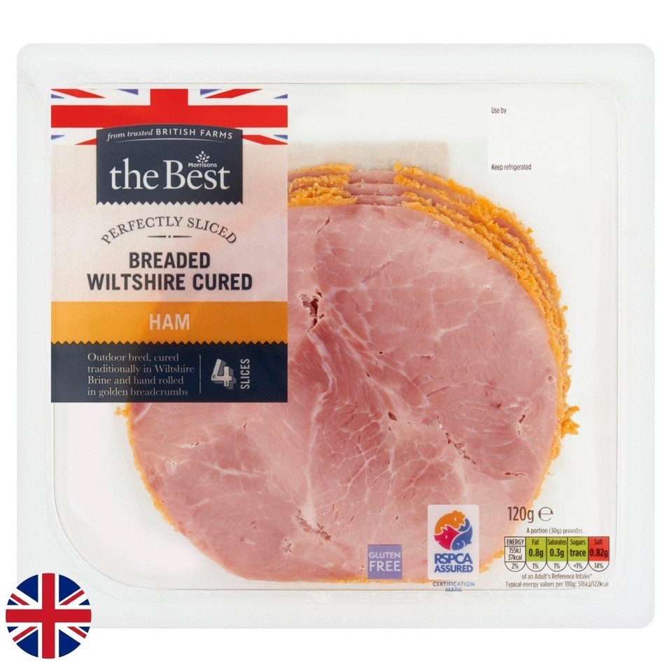 Morrisons The Best British Breaded Wiltshire Ham 120g