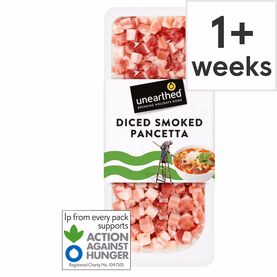 Unearthed Diced Smoked Pancetta 2 x 77g