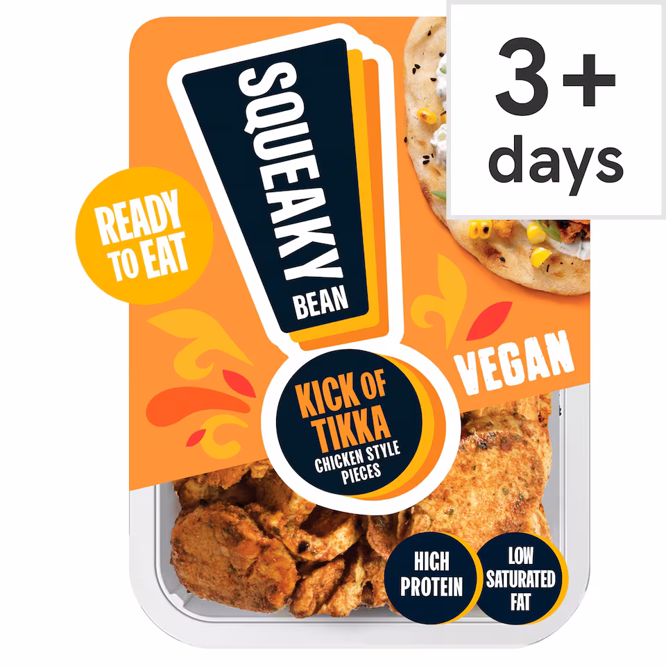Squeaky Bean Ready To Eat Chicken Style Pieces - Kick Of Tikka 130g