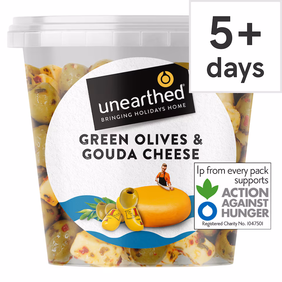 Unearthed Green Olives & Gouda Cheese 330g
