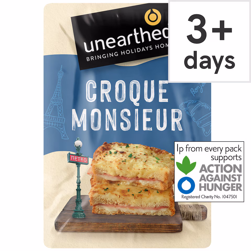 Unearthed Croque Monsieur Ham & Cheese Toasted Sandwich 140g