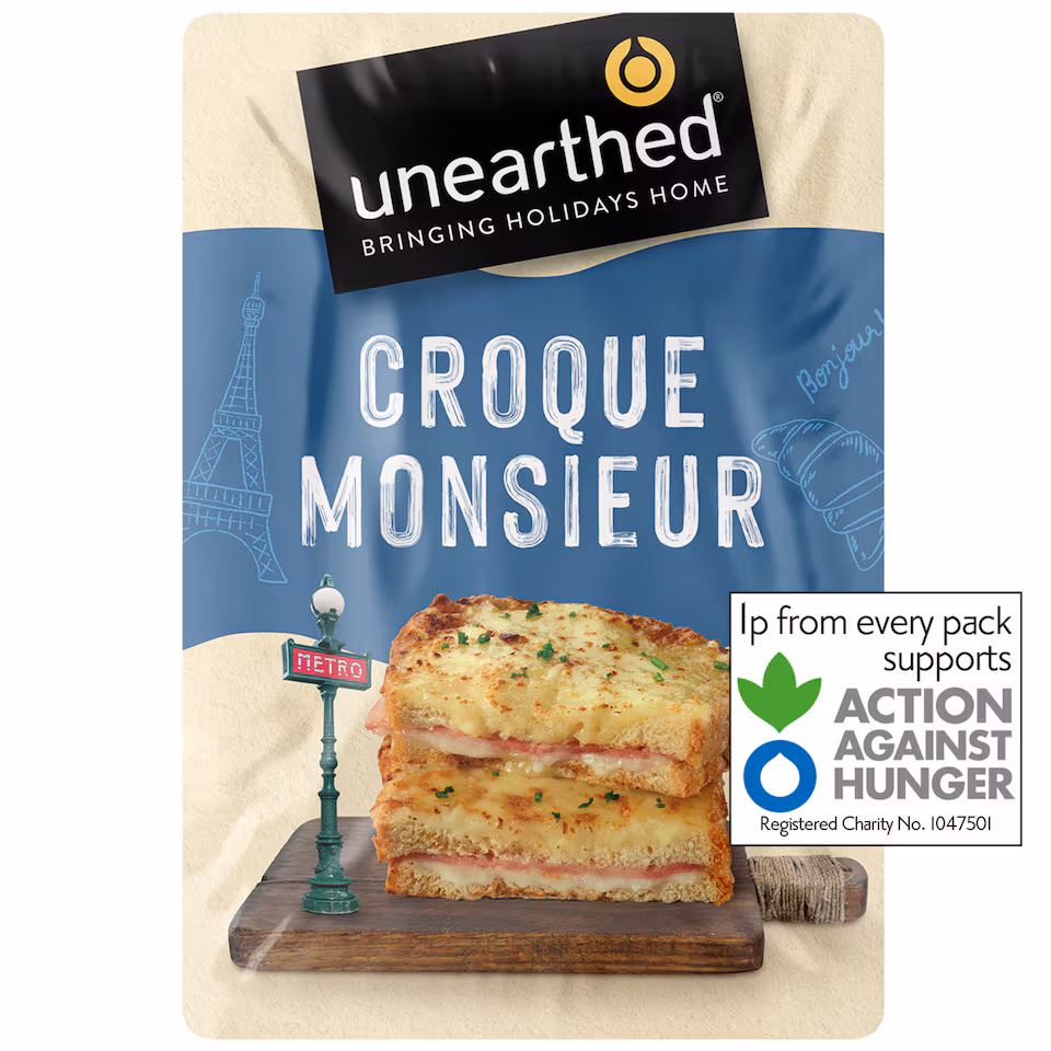 Unearthed Croque Monsieur Ham & Cheese Toasted Sandwich 140g