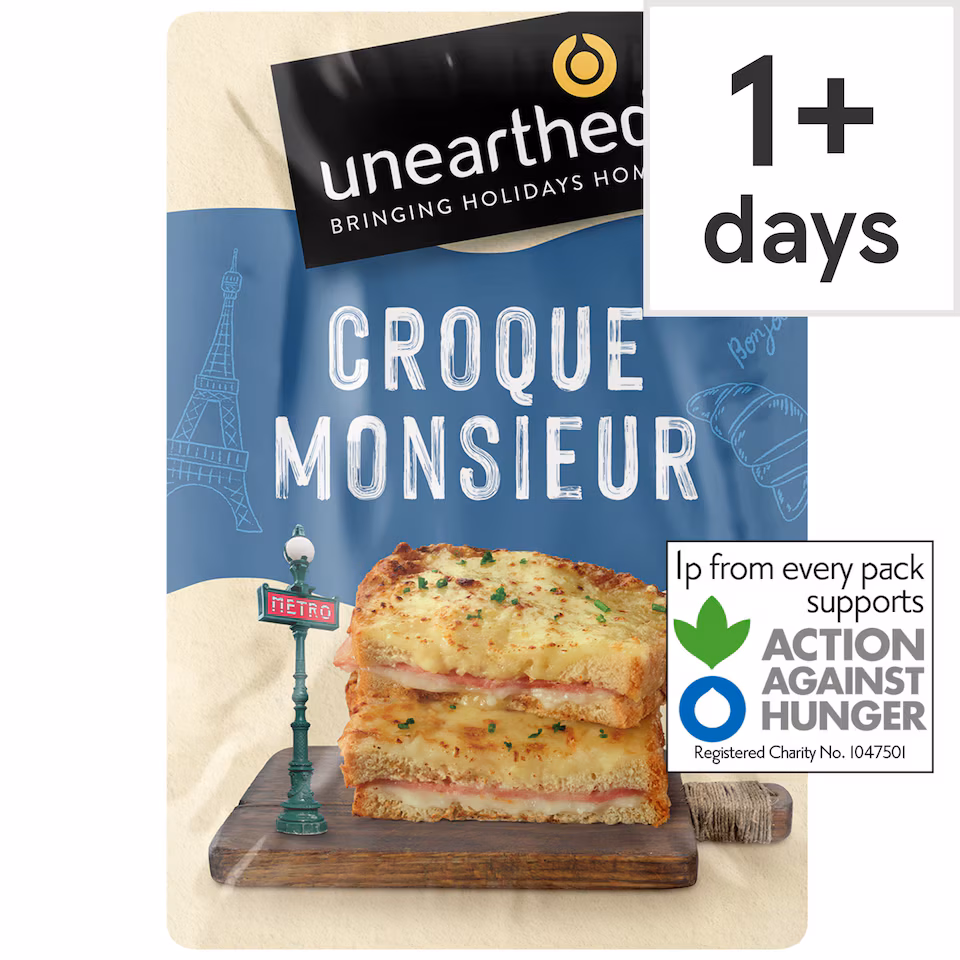 Unearthed Croque Monsieur Ham & Cheese Toasted Sandwich 140g
