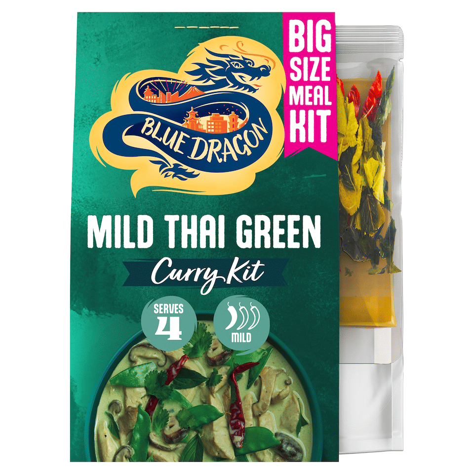 Blue Dragon Mild Thai Green Curry Large Meal Kit 501g