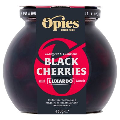 Opies Black Cherries with Luxardo Kirsch