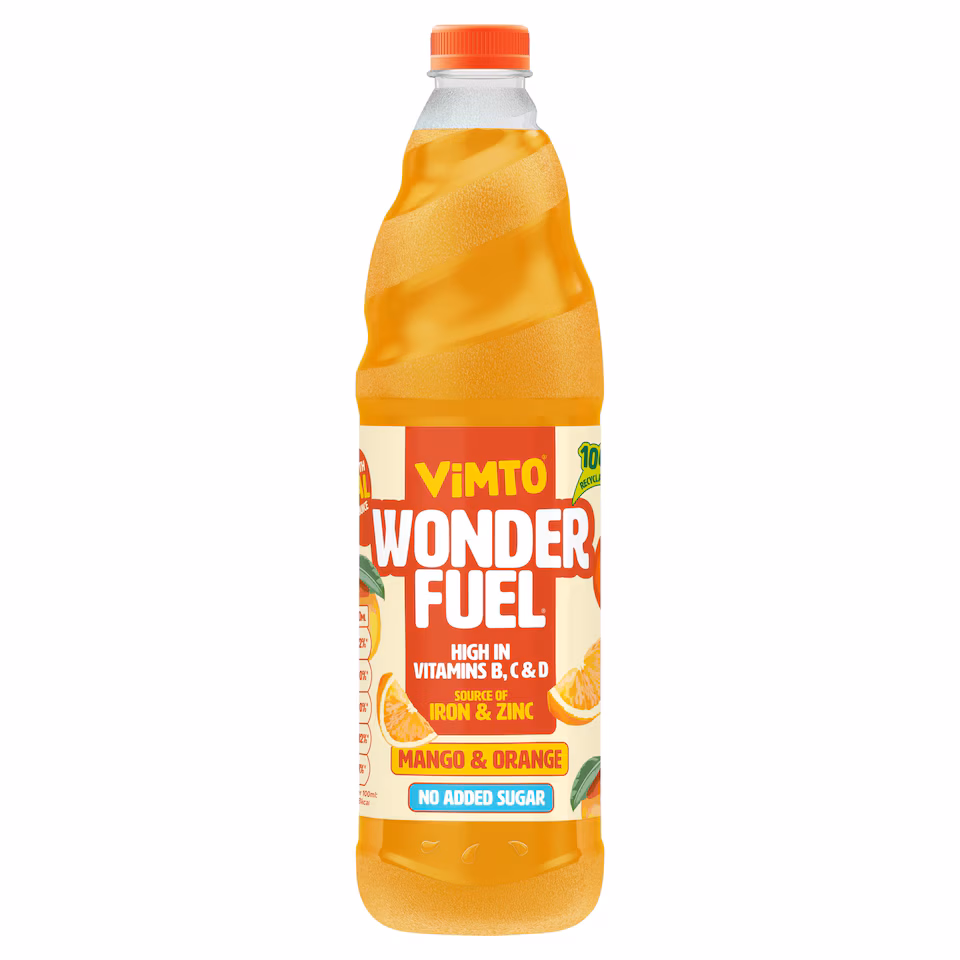 Vimto Wonderfuel Mango & Orange Squash 725ml