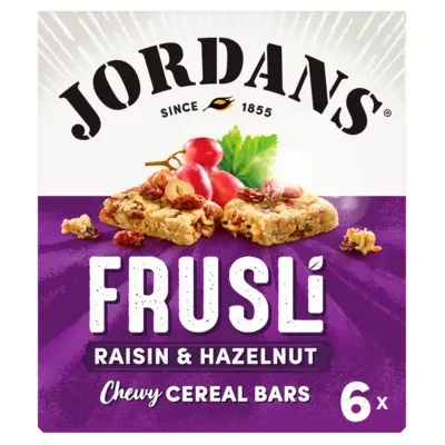 Jordans Frusli Raisins & Hazelnuts Chewy Cereal Bars 6 x 30g (180g)