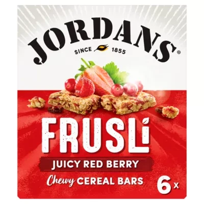 Jordans Frusli Juicy Red Berry Chewy Cereal Bars 6 x 30g (180g)