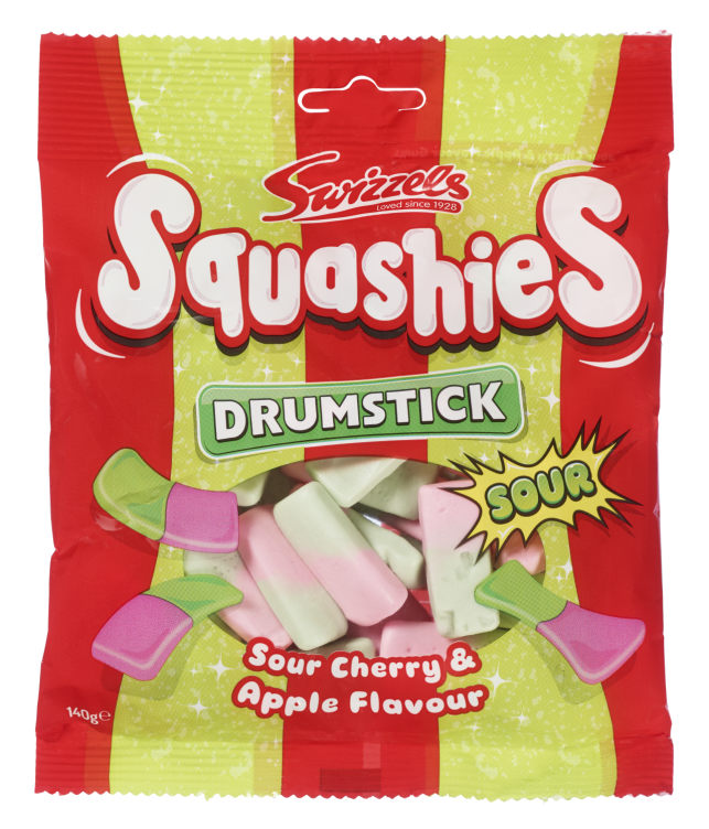 Squashies Sour Cherry & Apple 140g Swizzels