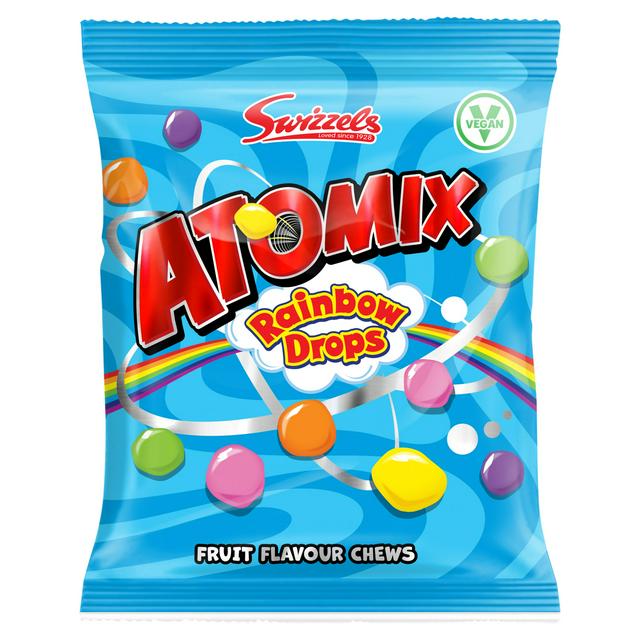Swizzels Atomix 110g Rainbow Drops Fruit Flavour Chews