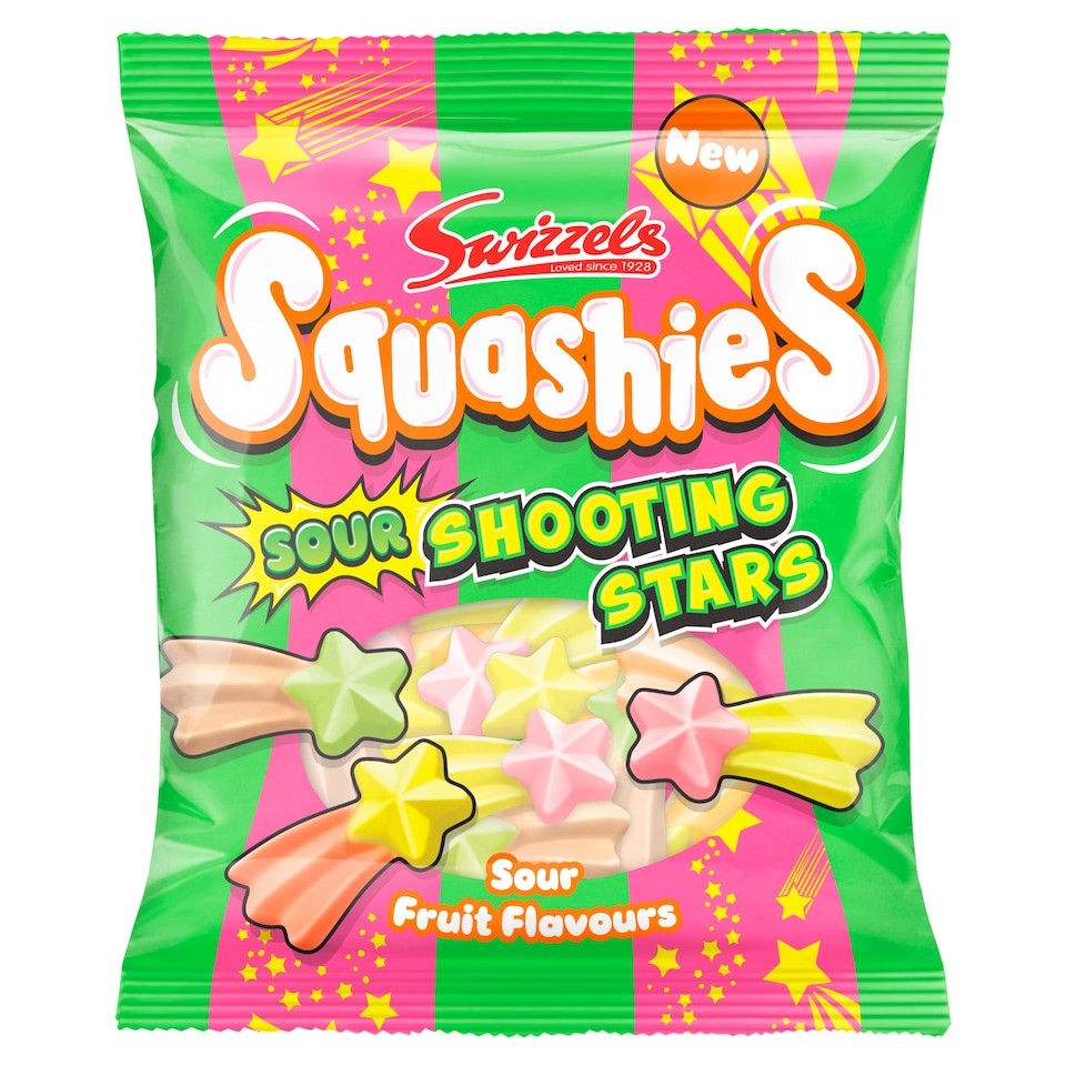 Swizzels Squashies Sour Shooting stars 100g