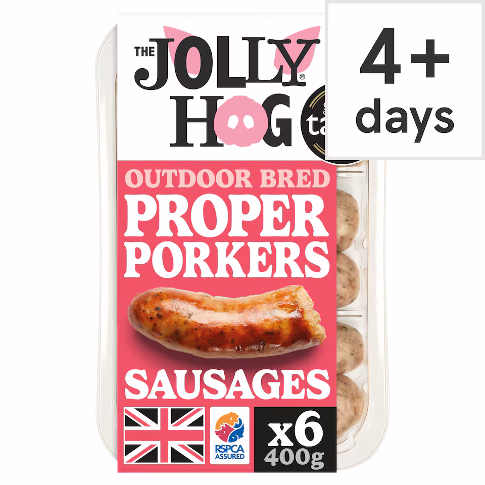 Jolly Hog 6 British Pork Sausages Gluten Free 400G