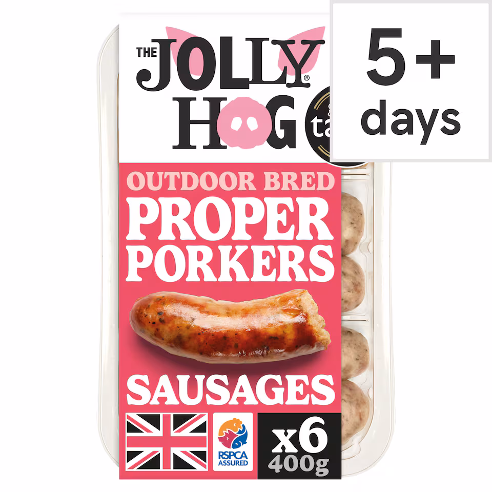 Jolly Hog 6 British Pork Sausages Gluten Free 400G