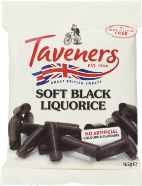 Taveners Black Soft Liquorice