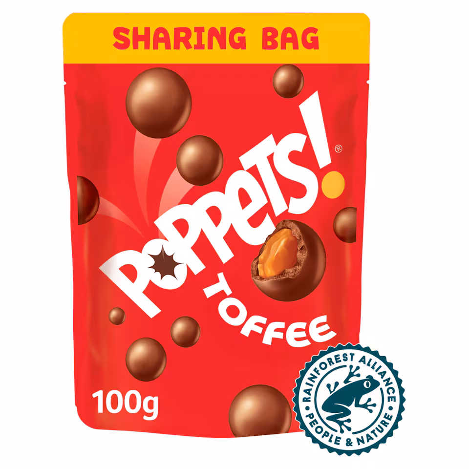 POPPETS TOFFEE POUCH 100G