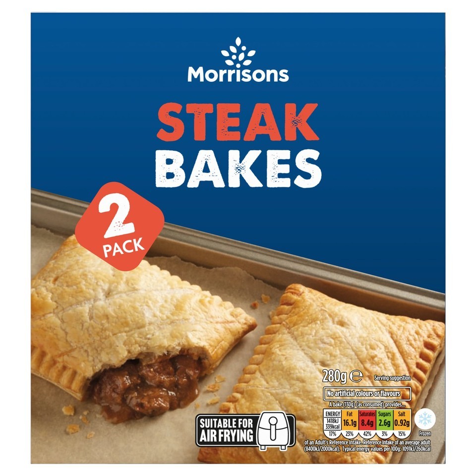 Morrisons 2 Steak Bakes 280g