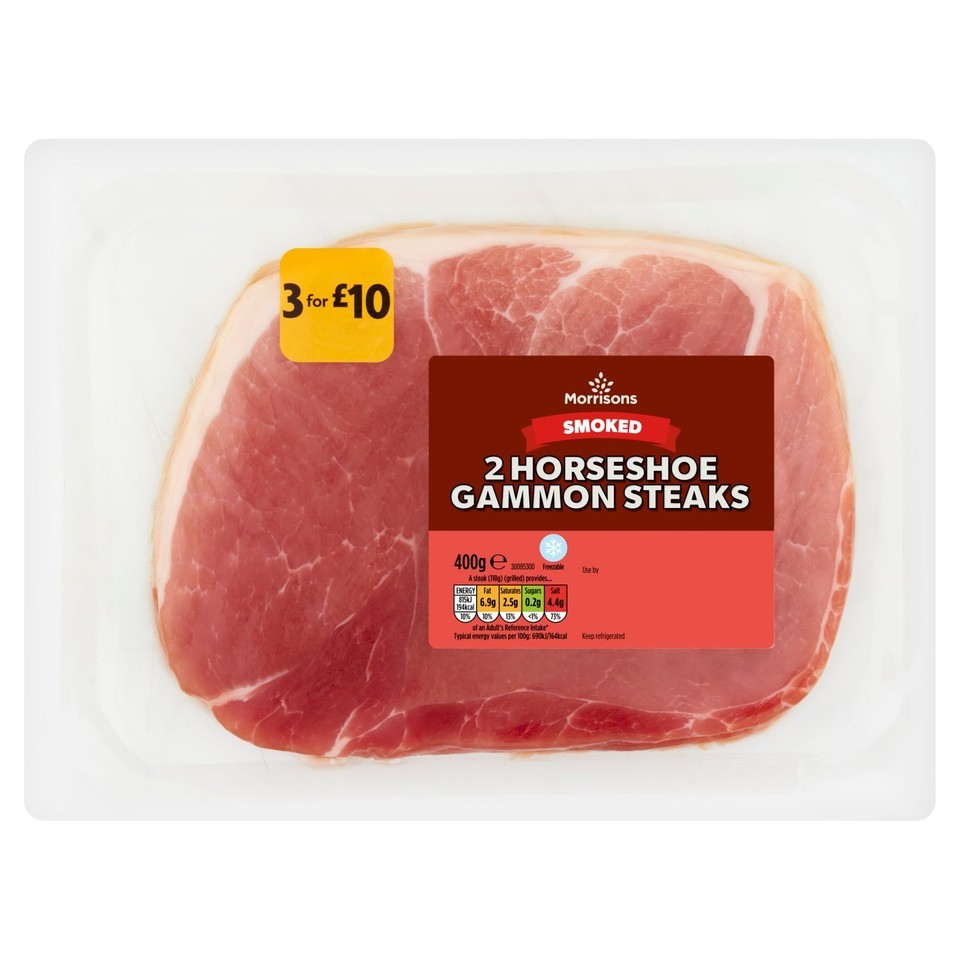 Morrisons Smoked Horseshoe Gammon Steak 400g