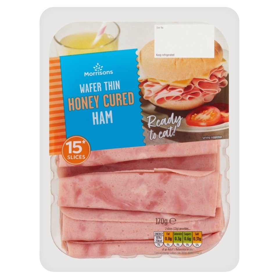 Morrisons Wafer Thin Honey Cured Ham 170g