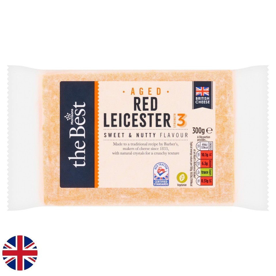 Morrisons The Best British Aged Red Leicester 300g