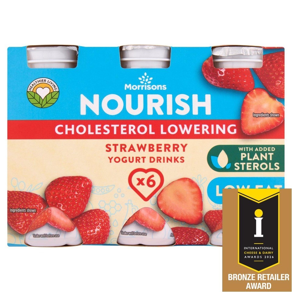 Morrisons Nourish Cholesterol Lowering Strawberry Drink 600g